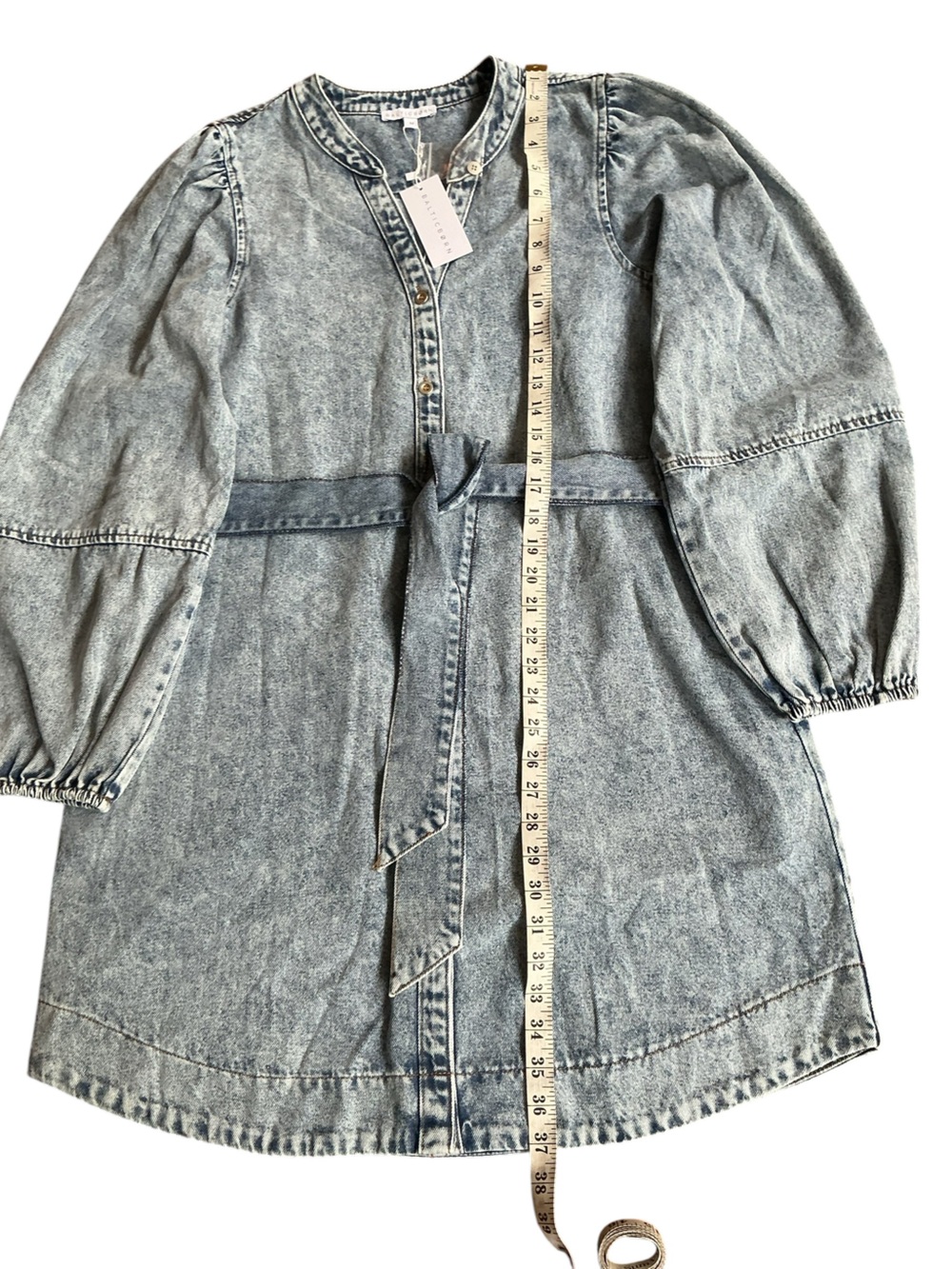BALTIC BORN STONE WASHED TORA MINI DRESS SZ M LONG SLEEVE BRAND NEW WITH TAGS - Picture 9 of 13